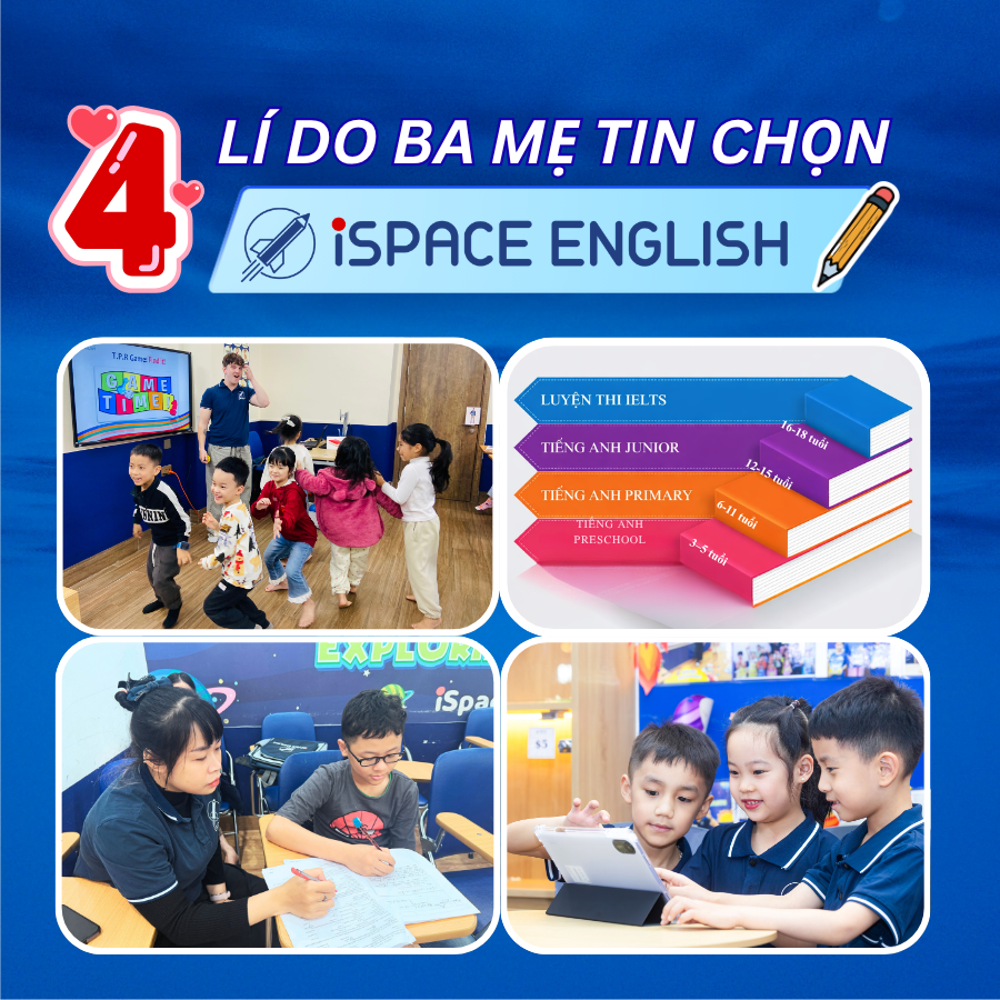 Top 4 Lí Do Ba Mẹ Tin Chọn ISPACE ENGLISH